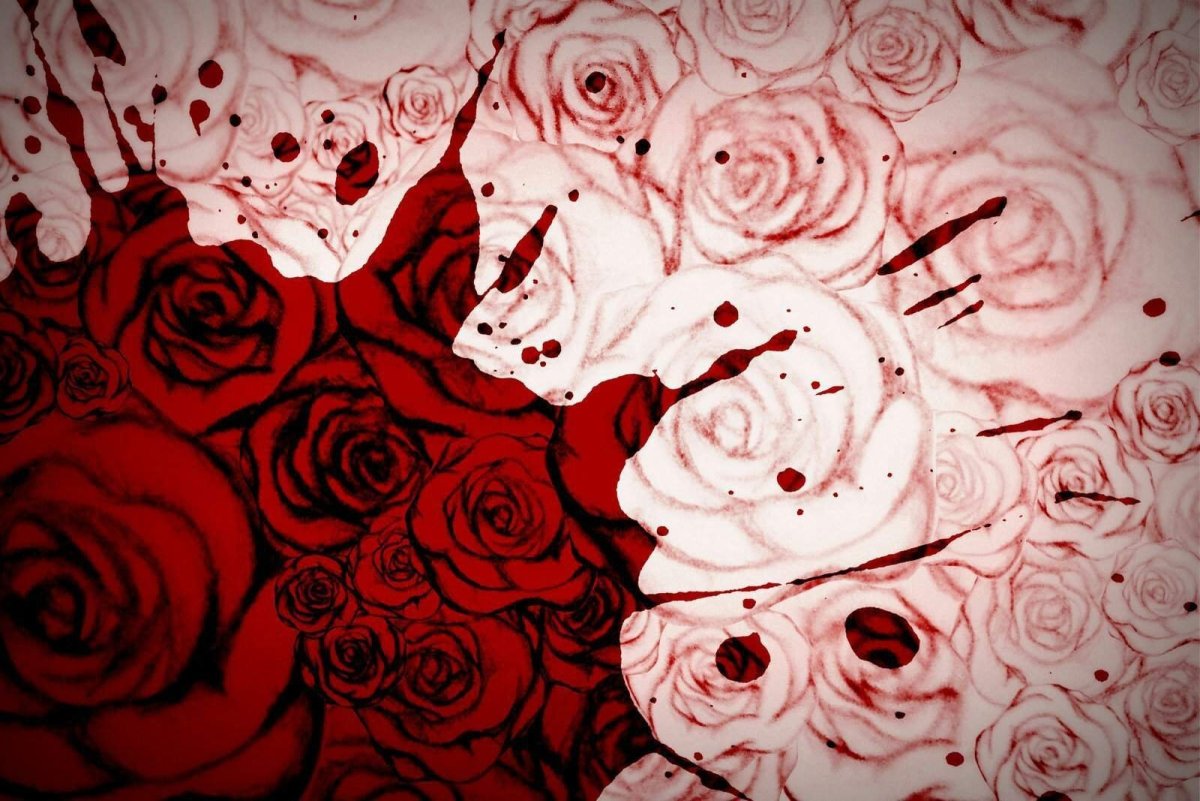 Розы арты. Кровавый цветы 91