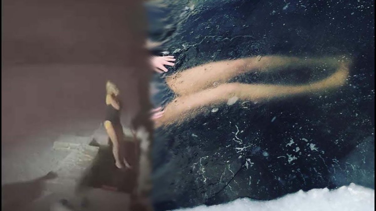 Женщина утонула в проруби на крещение 2022. Ребенок прыгнул в прорубь и утонула